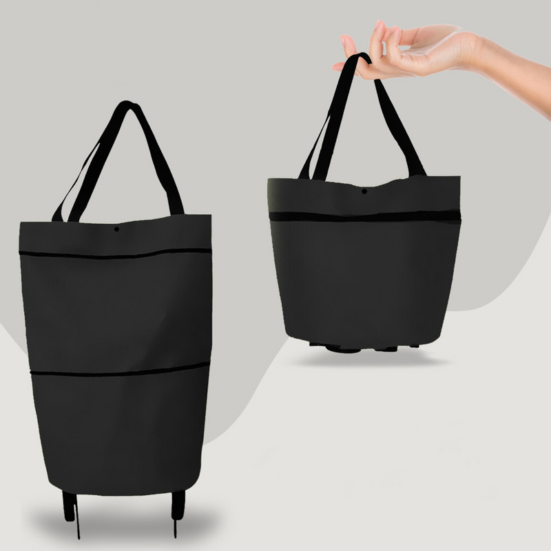 CarryFlex – 2-in-1 Convertible Shopping Bag with Wheels-Black-State of Style