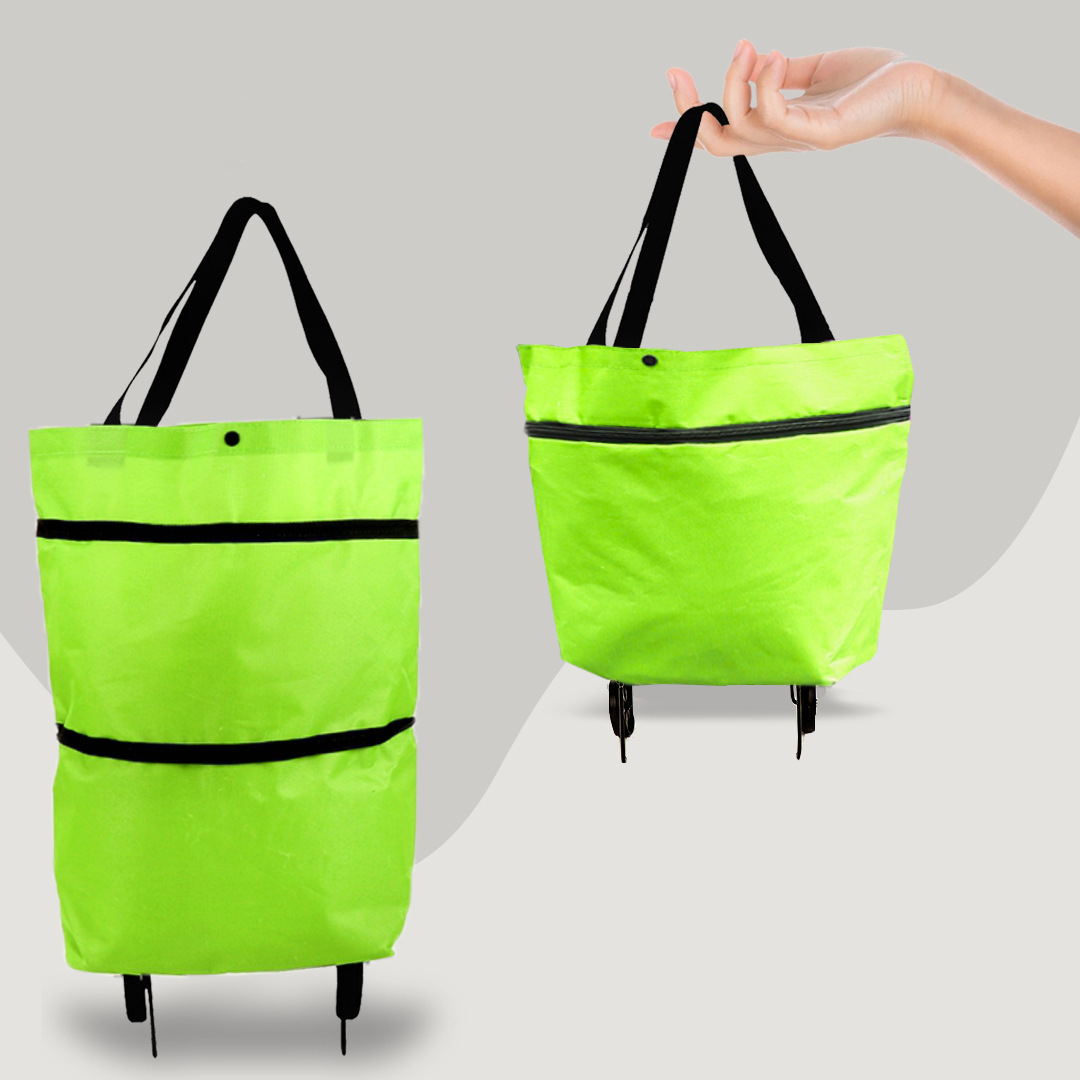 CarryFlex – 2-in-1 Convertible Shopping Bag with Wheels-Green-State of Style
