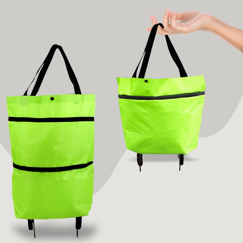 CarryFlex – 2-in-1 Convertible Shopping Bag with Wheels-Green-State of Style