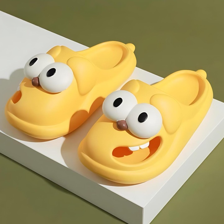 Cartoon slippers with comfort and character - PawJoy™ Cozy Pup Slippers-Yellow-3.5-State of Style