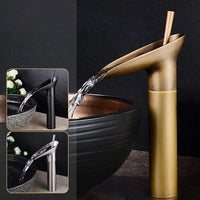 CascadeFlow Luxe Waterfall Basin Mixer Tap-Antique Short-State of Style