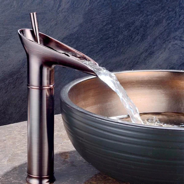 CascadeFlow Luxe Waterfall Basin Mixer Tap-Antique Short-State of Style