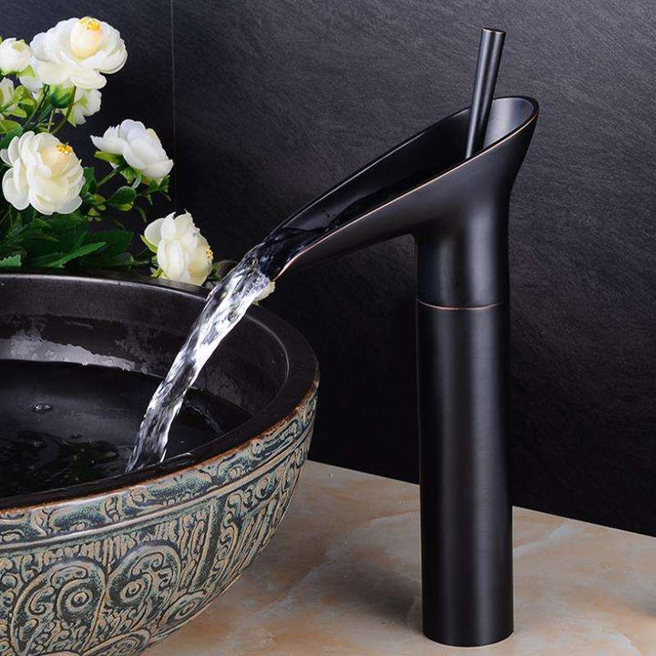 CascadeFlow Luxe Waterfall Basin Mixer Tap-Antique Short-State of Style
