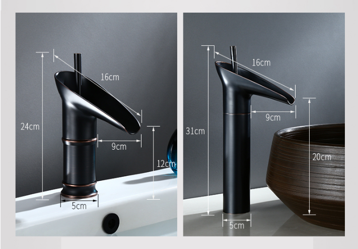 CascadeFlow Luxe Waterfall Basin Mixer Tap-Antique Short-State of Style