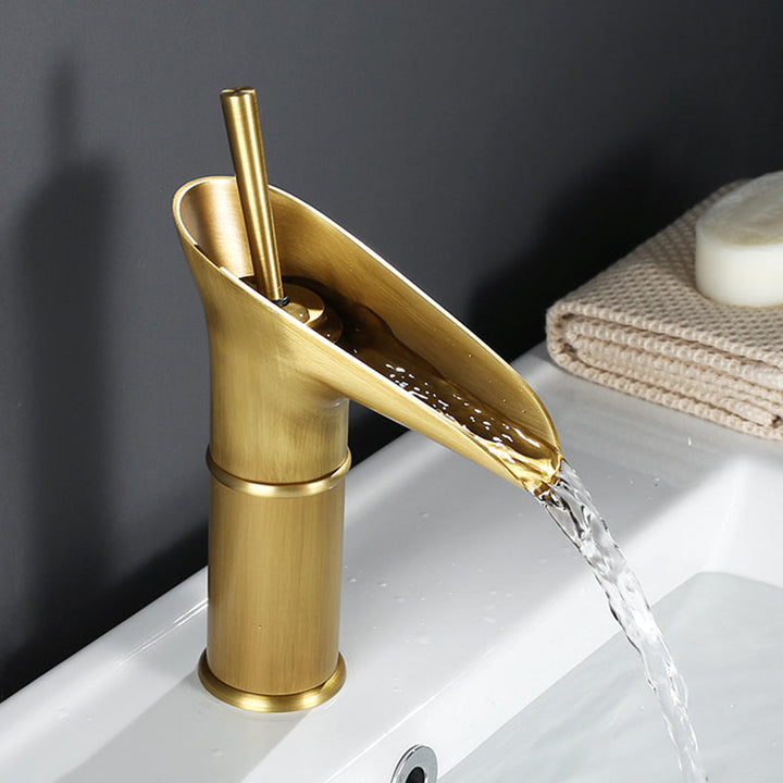 CascadeFlow Luxe Waterfall Basin Mixer Tap-Antique Short-State of Style