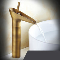 CascadeFlow Luxe Waterfall Basin Mixer Tap-Antique Tall-State of Style