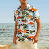 Caspian - Beach Shirt | Hawaiian Short Sleeve Shirt-Green-M-State of Style