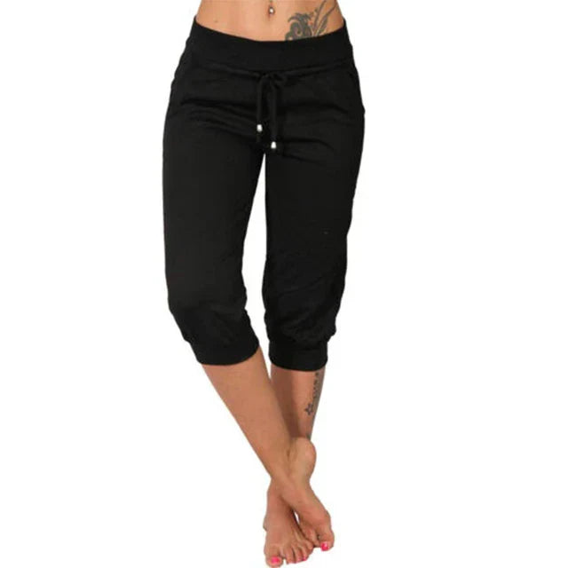 Casual capri trousers - Luna-Black-S-State of Style