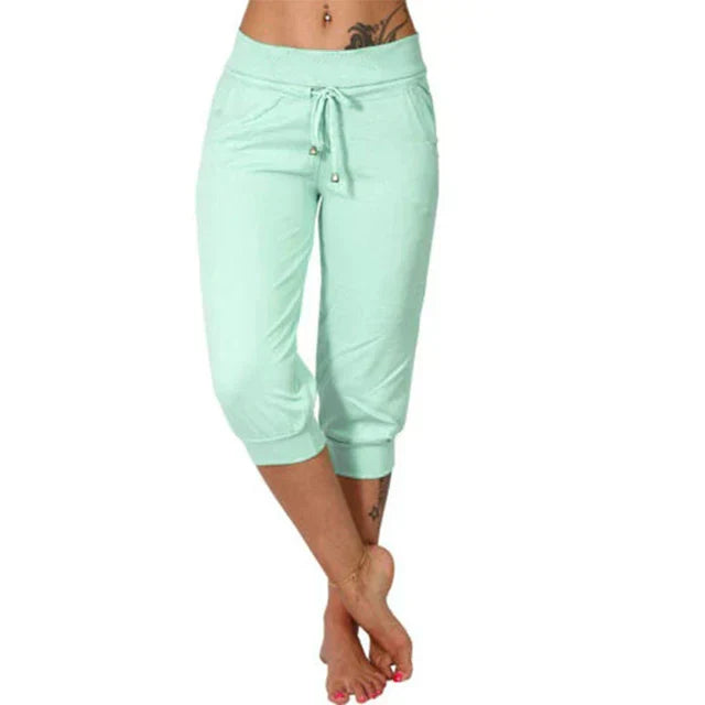 Casual capri trousers - Luna-Green-S-State of Style