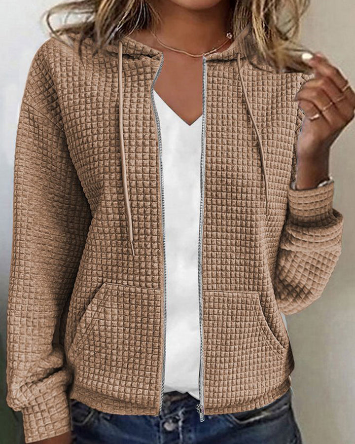 Casual Comfort Women's Vest with Pockets and Drawstrings - Sophie-Khaki-S-State of Style