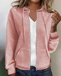 Casual Comfort Women's Vest with Pockets and Drawstrings - Sophie-Pink-S-State of Style
