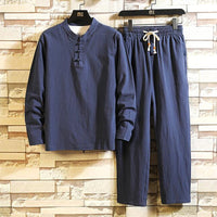 Casual Comfortable Men's Outfit - Ethan-Navy Blue-M-State of Style