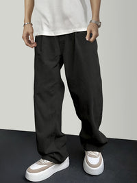 Casual Corduroy Men's Pants with Drawstring - Mason-Black-S-State of Style