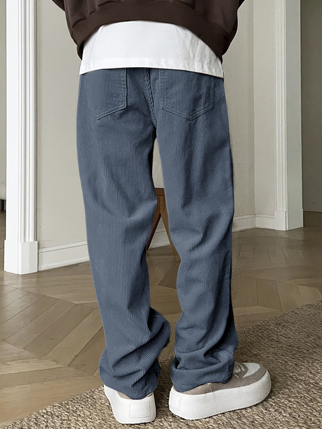 Casual Corduroy Men's Pants with Drawstring - Mason-Royal Blue-S-State of Style