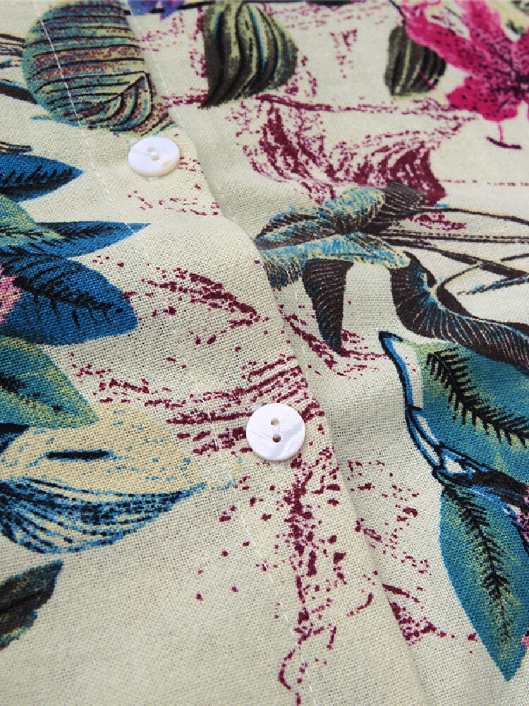 Casual Cotton Maxi Dress | Floral Print with Front Pockets-Yellow-S-State of Style