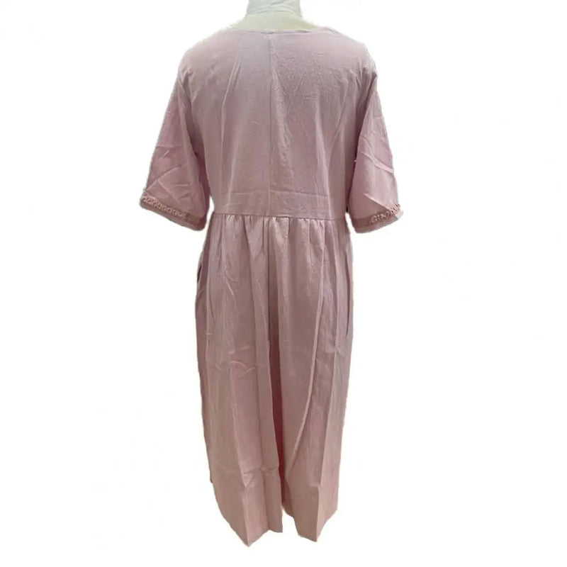 Casual Elegant Plus Size Midi Dress for Summer-Light Yellow-2XL-State of Style