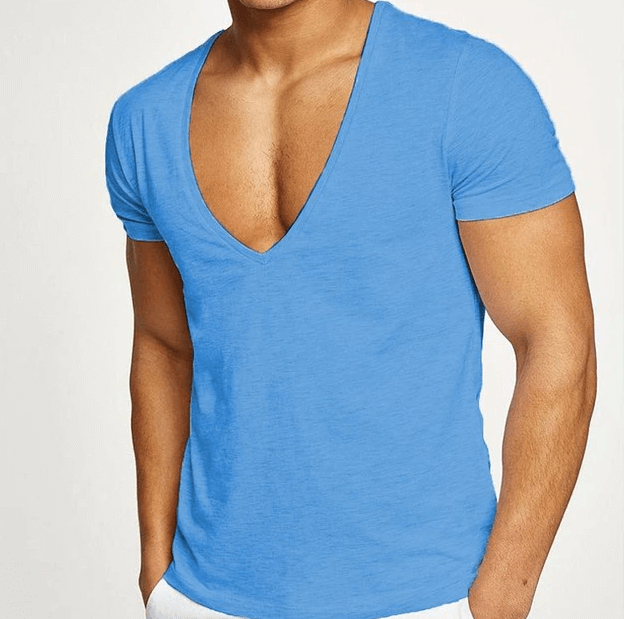 Casual & Figure-hugging Men's V-neck T-shirt – Jonas-Black-S-State of Style