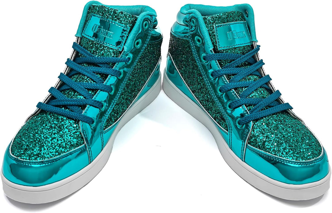 Casual Glitter Sneakers - NeonFlash-Black-7-State of Style