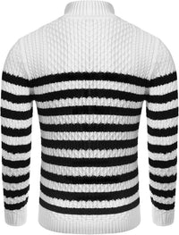 Casual Knitted Men's Turtleneck Sweater - Sander-Black-S-State of Style