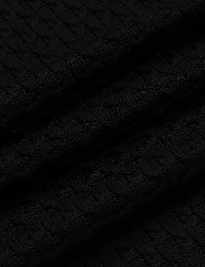 Casual Knitted Men's Turtleneck Sweater - Sander-Black-S-State of Style