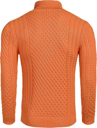 Casual Knitted Men's Turtleneck Sweater - Sander-Black-S-State of Style