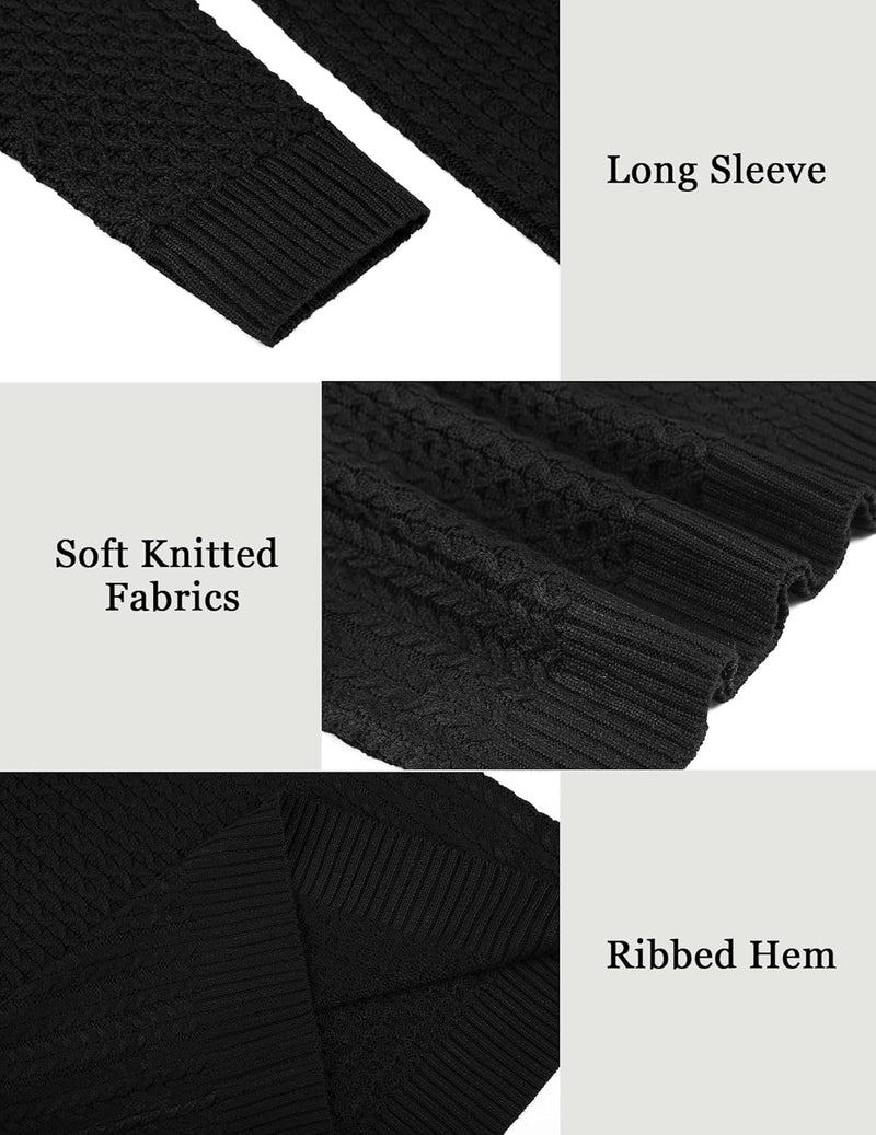 Casual Knitted Men's Turtleneck Sweater - Sander-Black-S-State of Style