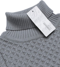Casual Knitted Men's Turtleneck Sweater - Sander-Black-S-State of Style