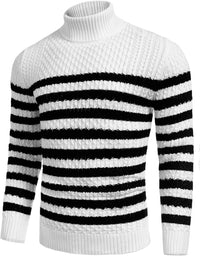 Casual Knitted Men's Turtleneck Sweater - Sander-Black-S-State of Style