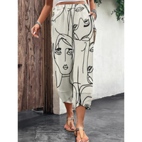 Casual ladies' summer trousers with wide leg & elastic waistband – Yara-S-State of Style