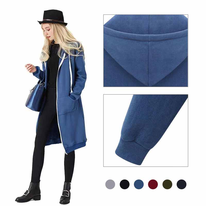 Casual Long Women's Vest - CozyZip-Black-M-State of Style