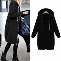 Casual Long Women's Vest - CozyZip-Black-M-State of Style