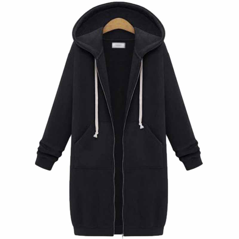 Casual Long Women's Vest - CozyZip-Black-M-State of Style