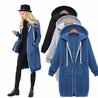 Casual Long Women's Vest - CozyZip-Black-M-State of Style