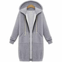 Casual Long Women's Vest - CozyZip-Grey-M-State of Style