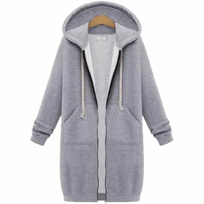 Casual Long Women's Vest - CozyZip-Grey-M-State of Style
