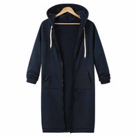 Casual Long Women's Vest - CozyZip-Navy-M-State of Style