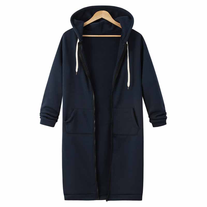 Casual Long Women's Vest - CozyZip-Navy-M-State of Style