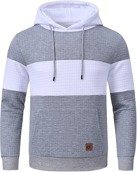 Casual Men's Hoodie - Timo-Light grey White Stripe-S-State of Style