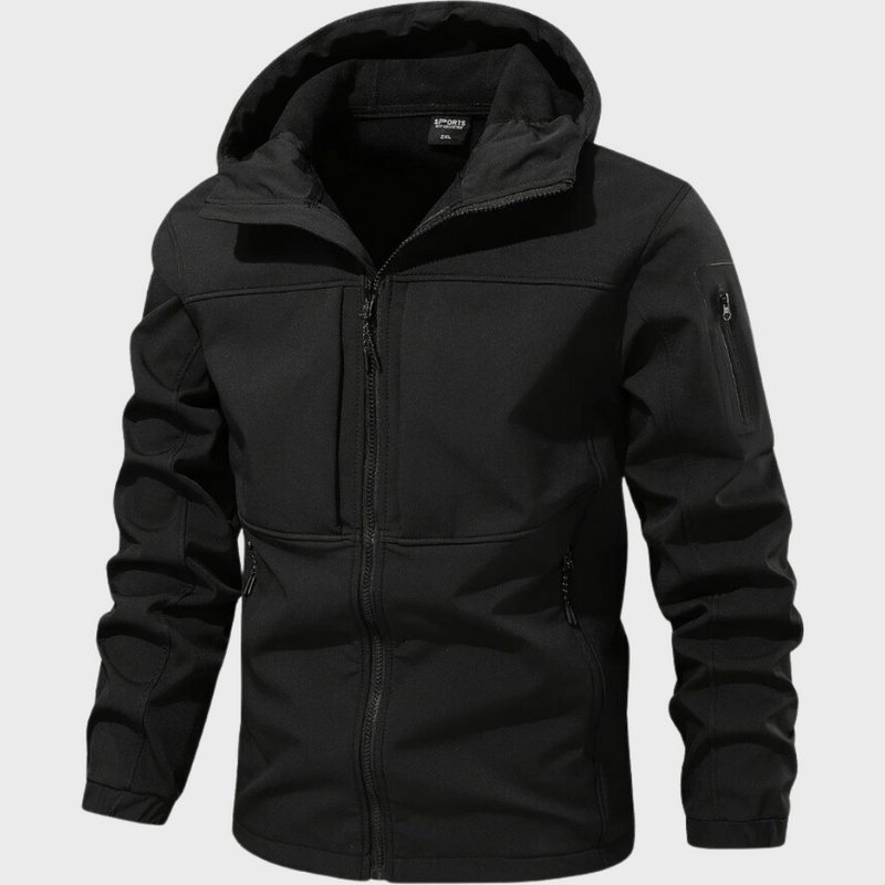 Casual Men's Jacket with Hood - Marco-Black-XS-State of Style