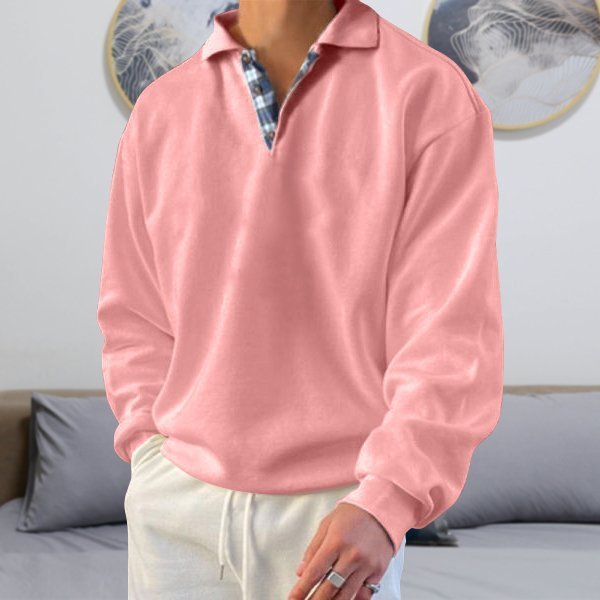 Casual Men's Polo Sweater - Oliver-Pink-S-State of Style
