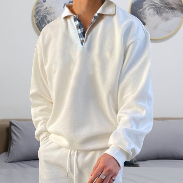 Casual Men's Polo Sweater - Oliver-White-S-State of Style