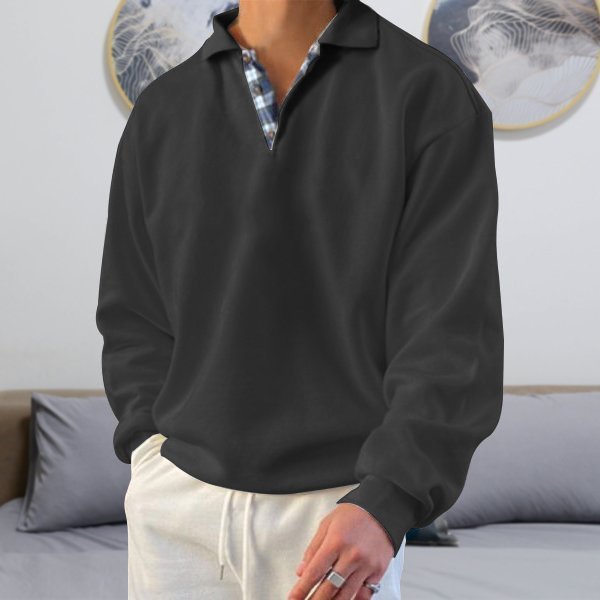 Casual Men's Sweater - Victor-Black-S-State of Style