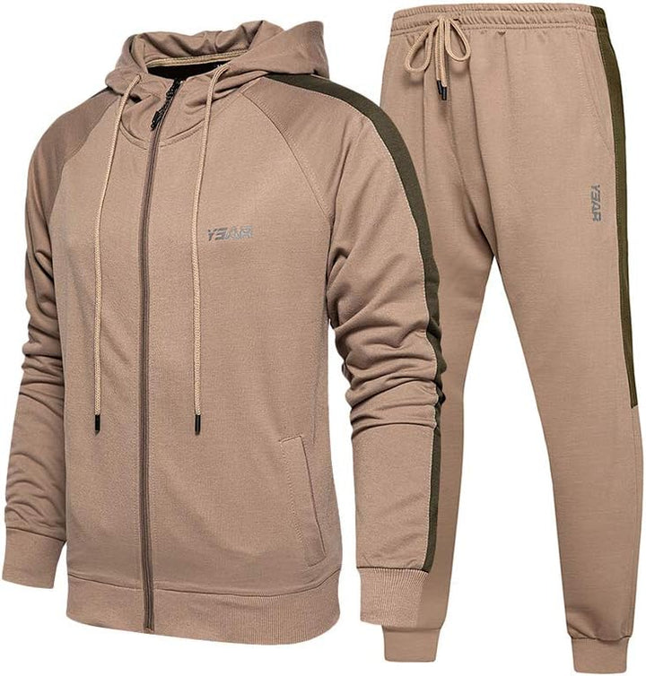 Casual Men's Tracksuit - Noah-Khaki-S-State of Style