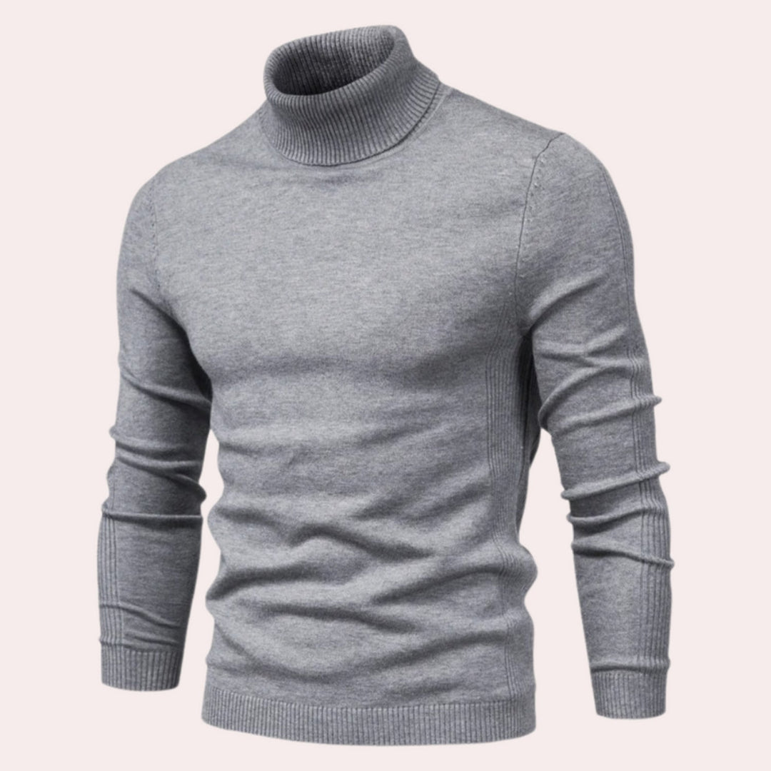 Casual Men's Turtleneck - Noah-Grey-S-State of Style