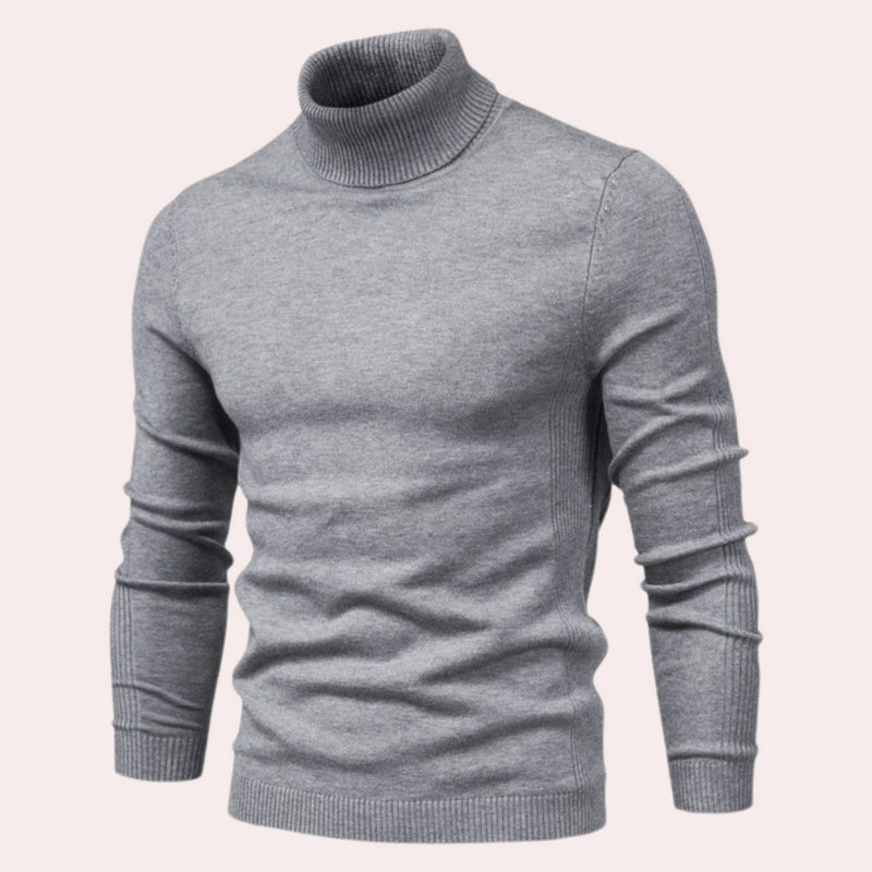 Casual Men's Turtleneck - Noah-Grey-S-State of Style