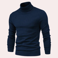 Casual Men's Turtleneck - Noah-Navy-S-State of Style