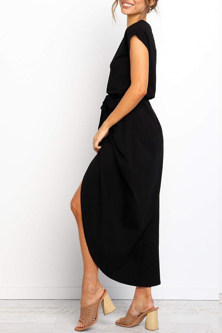 Casual midi dress - Isabella-Black-S-State of Style
