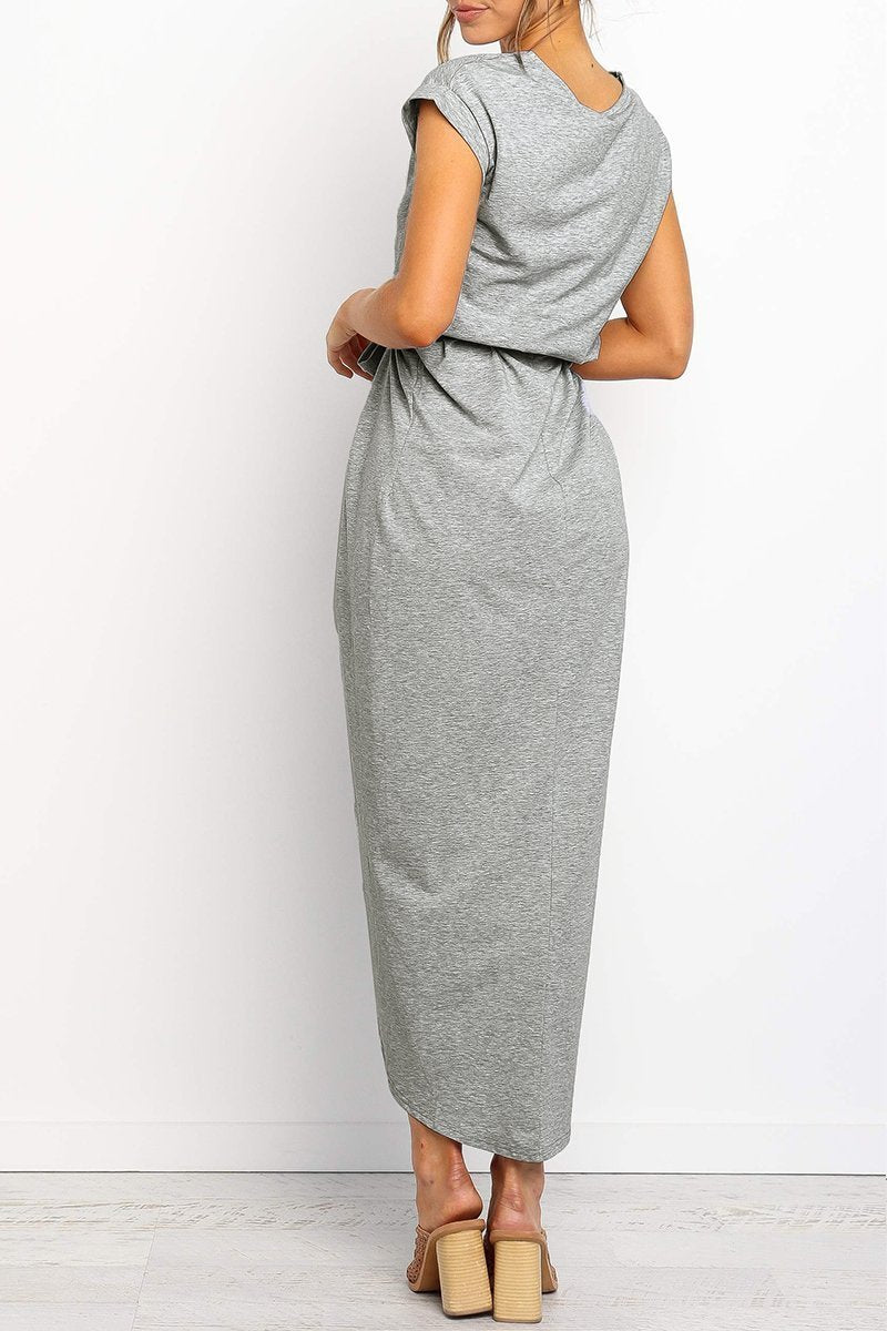 Casual midi dress - Isabella-Gray-S-State of Style
