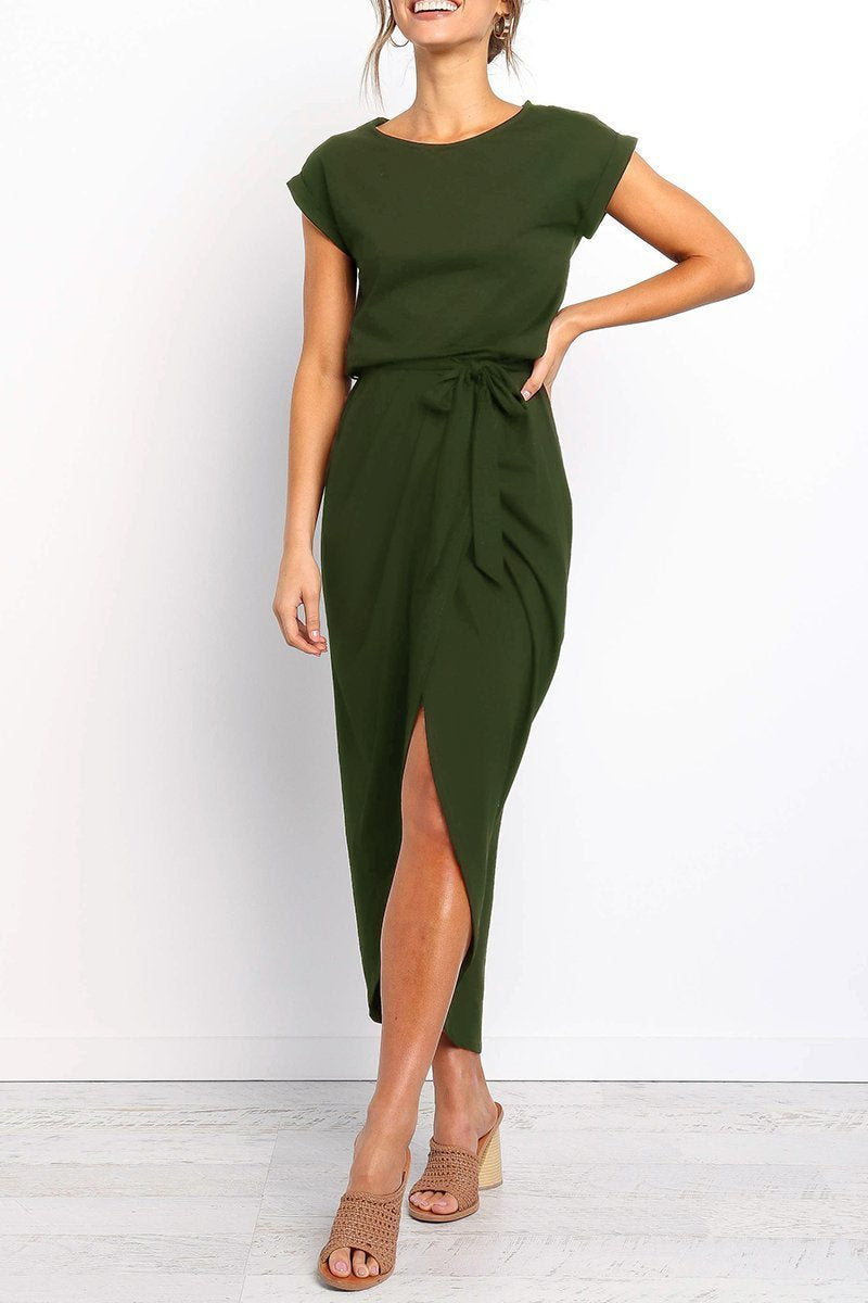 Casual midi dress - Isabella-Green-S-State of Style