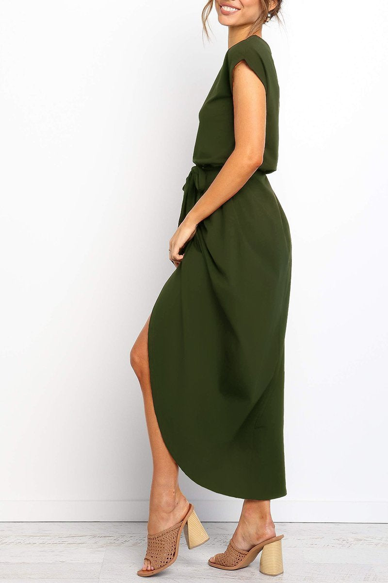 Casual midi dress - Isabella-Green-S-State of Style
